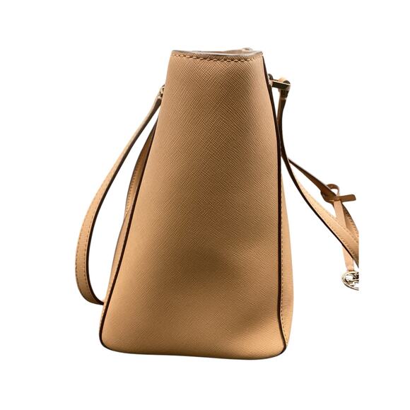 Tory Burch Purse Women’s One Size Robinson Saffiano Leather Medium Tote Caramel - Picture 6 of 10